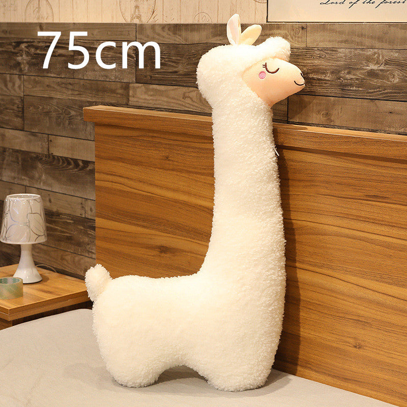 Soft Cuddly Alpaca Plush Toy Pillow - Perfect Huggable Stuffed Animal for Kids & Adults | Cozy Decor & Gift Idea