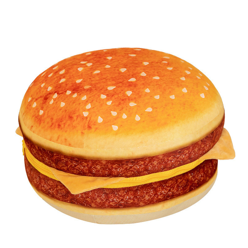 Giant Burger - Shaped Plush Pillow: Comfy and Fun Decor for Your Space
