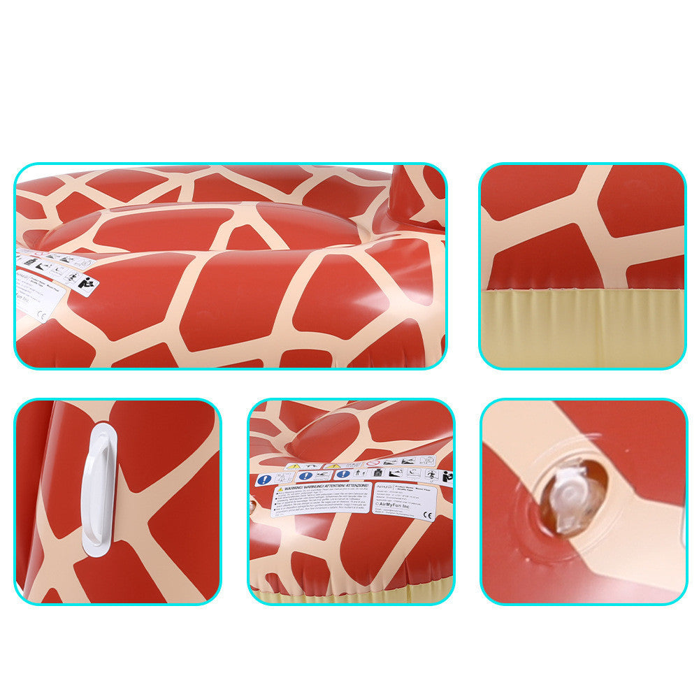 Cute Giraffe - shaped Inflatable Swimming Float Ring