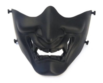 Menacing Black Demon - Style Airsoft Mask for Cosplay & Outdoor Games