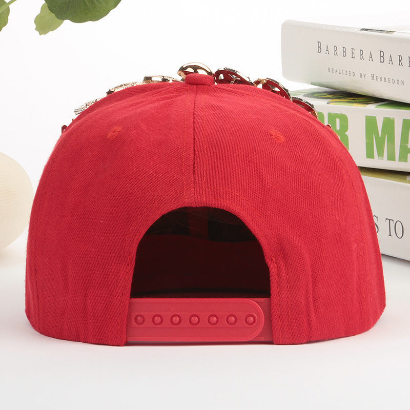 Baseball Cap with Stunning Gold Wing - Shaped Metal Embellishments