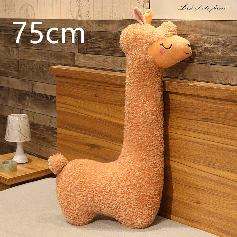Soft Cuddly Alpaca Plush Toy Pillow - Perfect Huggable Stuffed Animal for Kids & Adults | Cozy Decor & Gift Idea