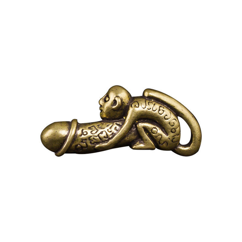 Unique Brass Male Penis Pendant - High - Quality, Edgy Jewelry for Statement - Makers