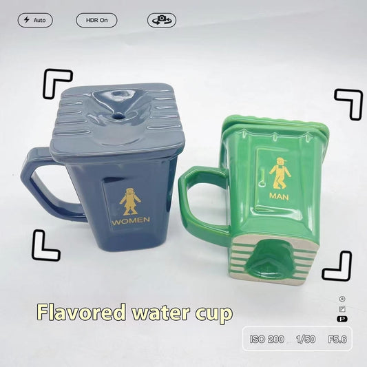 Creative Personality Squatting Toilet Ceramic Water Cup