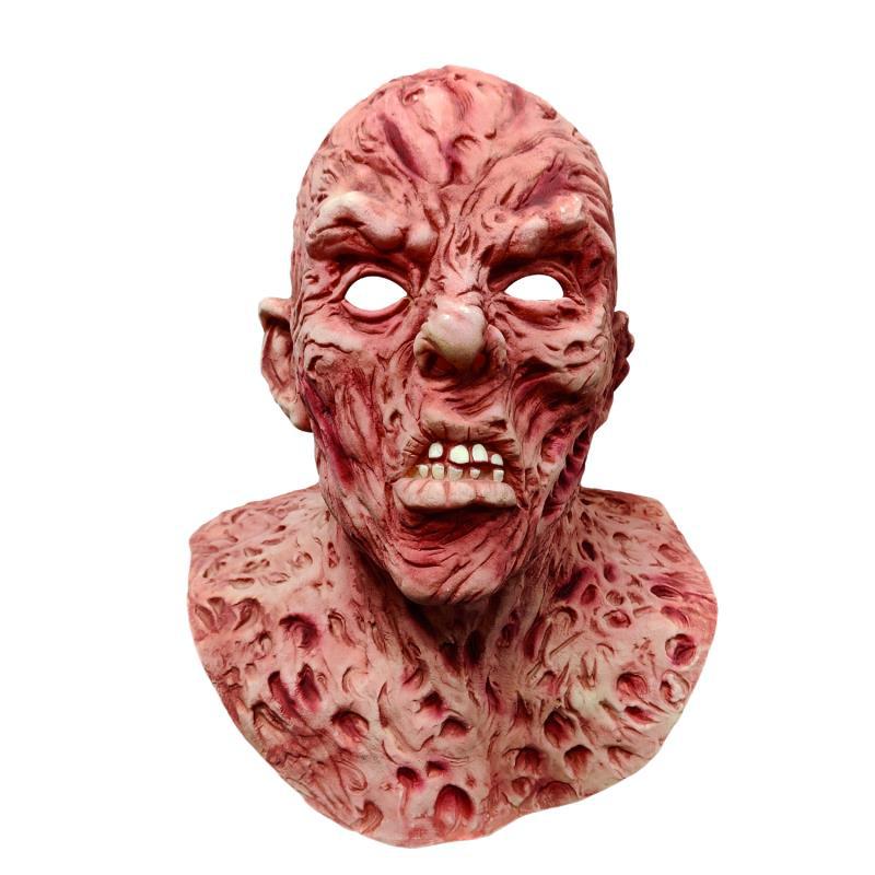 Freddy Krueger full head latex mask — deeply sculpted horror face, front view