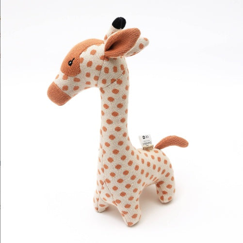 Cute Knitted Giraffe Plush Toy - Soft Stuffed Animal for Kids & Decor