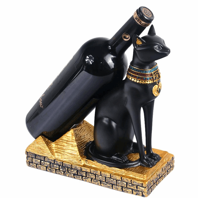 Ancient Egyptian Cat God Wine Bottle Holder