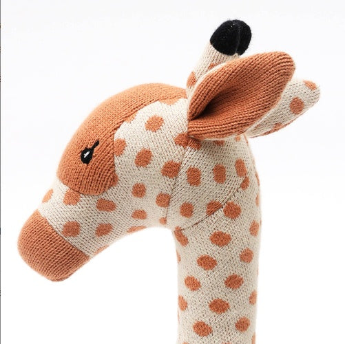 Cute Knitted Giraffe Plush Toy - Soft Stuffed Animal for Kids & Decor