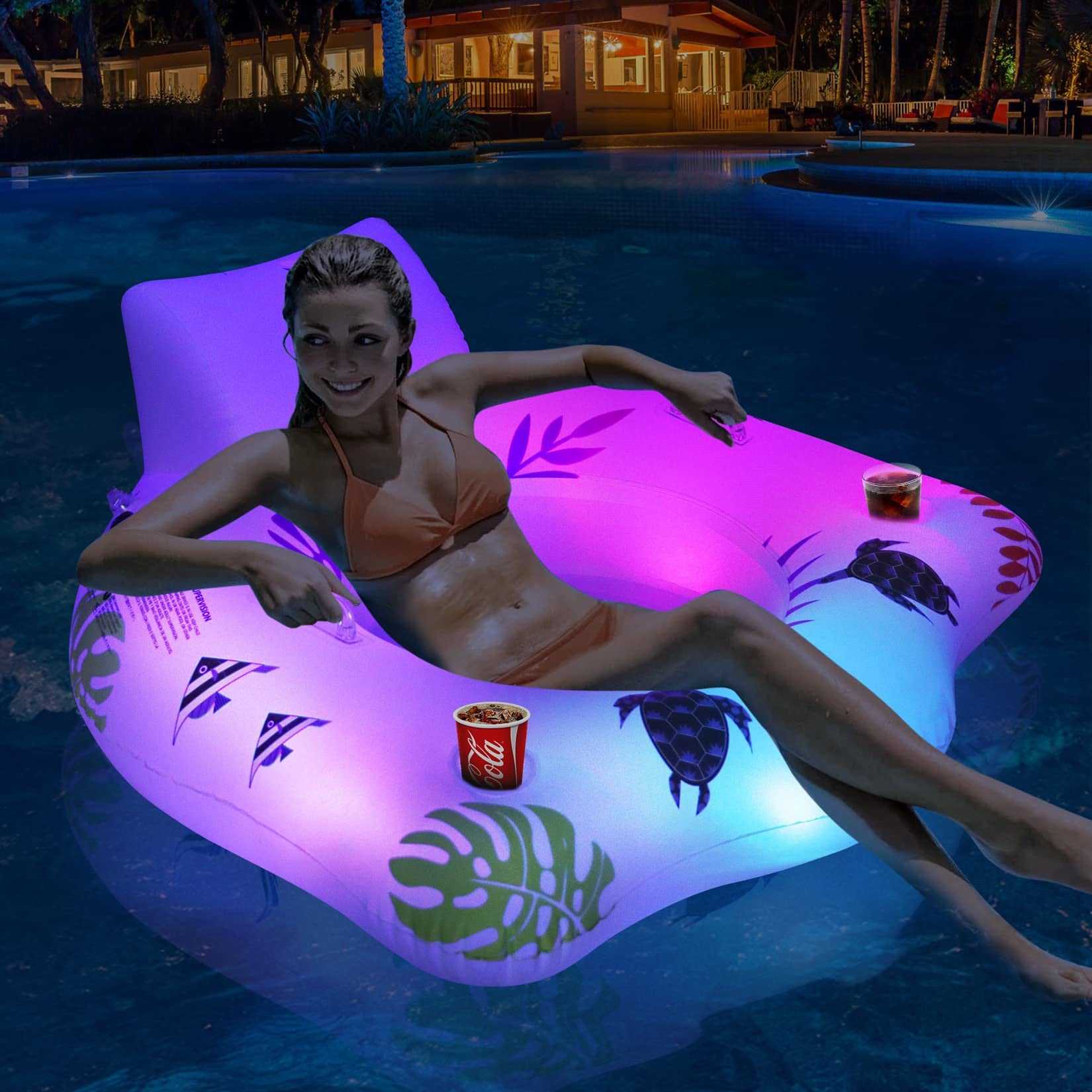 Inflatable Float Luminous U-shaped Seat Float