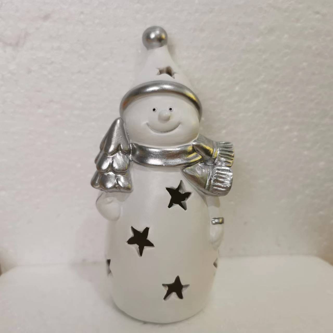 Santa Claus Snowman LED Festival Home Decoration Decoration Resin Crafts