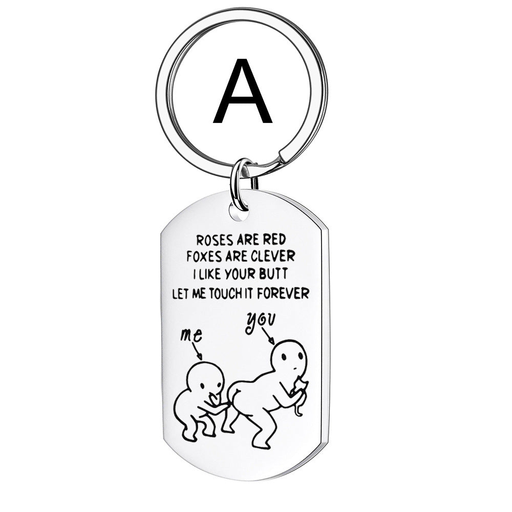 Stainless Steel Military Tag Keychain Jewelry Pendant