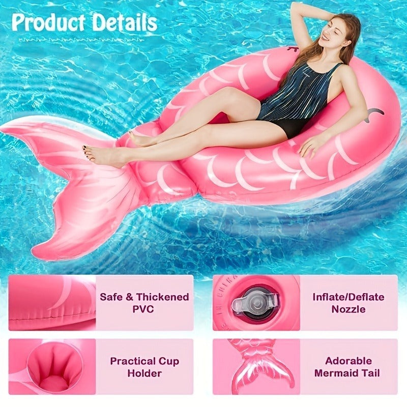 Cute Whale - shaped Inflatable Swimming Floa